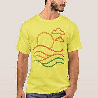 Modern Strandkunstwerk Mannen T-Shirt