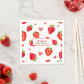 Modern Strawberry Pattern Baby shower Servet (Insitu)