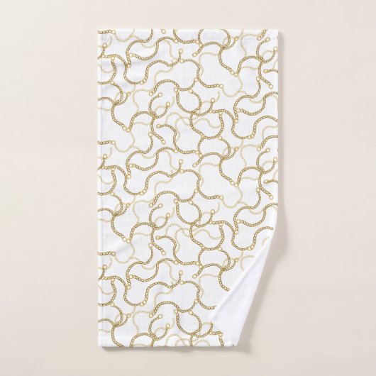 Modern Streetstyle Glam With Gold Chains Bad Handdoek (Handdoek)