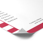 Modern Strepen Salon Prijslijst Poster (Hoek)