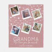 Modern String Lights Photo Collage Fleece Blanket Deken (Voorkant)