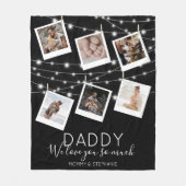 Modern String Lights Photo Collage Fleece Deken (Voorkant)