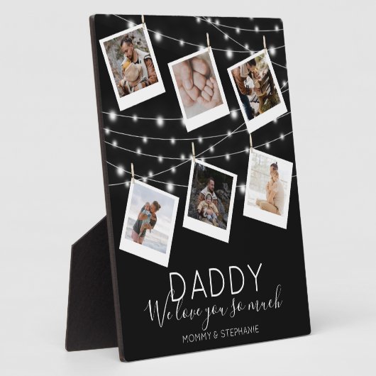 Modern String Lights Photo Collage Fotoplaat (Zijkant)