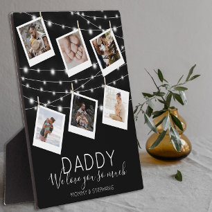 Modern String Lights Photo Collage Fotoplaat