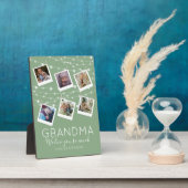 Modern String Lights Photo Collage Plaque Fotoplaat (Zijkant)