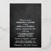 Modern String Lights Wedding Rehearsal Dinner Real Folie Uitnodiging (Voorkant)