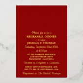 Modern String Lights Wedding Rehearsal Dinner Real Folie Uitnodiging (Voorkant)