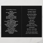 Modern String Lights, White/Gold Wedding Program (Achterkant)