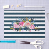 Modern Stripe Bloempatroon Tissuepapier (Craft)