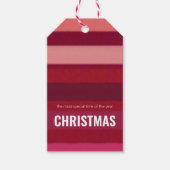 Modern Stripe Christmas Gift Label Cadeaulabel (Voorkant)