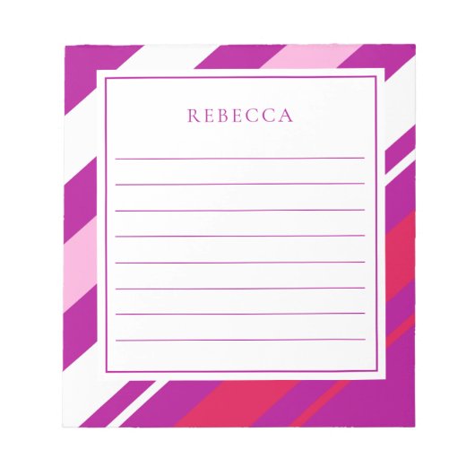 Modern Stripe Diagonaal Notitieblok (Voorkant)