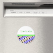 Modern Stripe Go Green Design Magneet (Insitu (Vaatwasser))