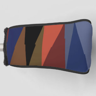Modern Stripe Kleurrijke Regenboog driehoek patroo Golfheadcover