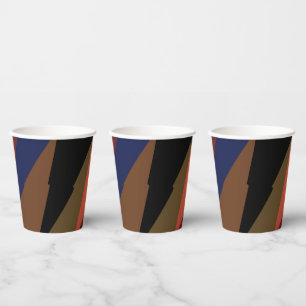 Modern Stripe Kleurrijke Regenboog driehoek patroo Papieren Bekers