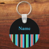 Modern Stripe Name Sleutelhanger Sjabloon (Voorkant)