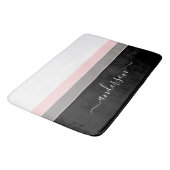 Modern Stripe Personaliseer kleurenblok Badmat (Gekanteld)