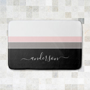 Modern Stripe Personaliseer kleurenblok Badmat