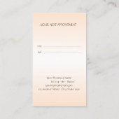 Modern, Stripe, Scissors, Flowers Appointcard Aanbevelingskaartje (Achterkant)