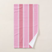 Modern striped bath towel set in dark light pink (Serviette à main)