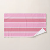 Modern striped bath towel set in dark light pink (Serviette à main)