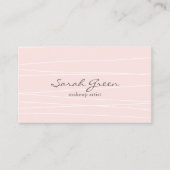 Modern Stripes Blush Roze Visitekaartje (Voorkant)
