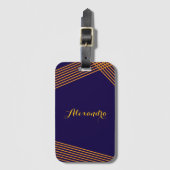 Modern Stripes Custom Bagagelabel (Voorkant (verticaal))