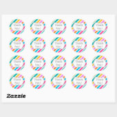 Modern Stripes Dank je Sticker (Vel)