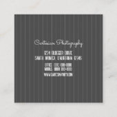 Modern Stripes Monogram | Grijs Contactkaartje (Achterkant)