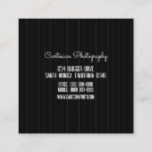 Modern Stripes Monogram | Zwart Visitekaartje Contactkaartje (Achterkant)