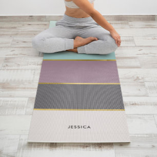 Modern Stripes Patroon Gepersonaliseerd Yogamat