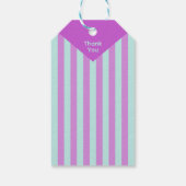 Modern Stripes Roze Gift Label Cadeaulabel (Achterkant)