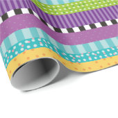 Modern Stripes Stippen Pattern Cadeaupapier (Rol Hoek)