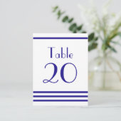 Modern Stripes Tafelnummers (Navy Blue) (Staand voorkant)