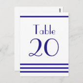 Modern Stripes Tafelnummers (Navy Blue) (Voorkant / Achterkant)