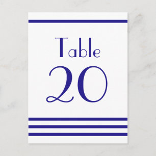 Modern Stripes Tafelnummers (Navy Blue)