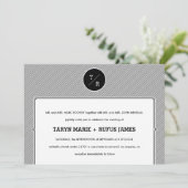 Modern Stripes Wedding Invitation Kaart (Staand voorkant)