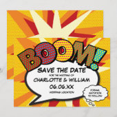 Modern Strips BOOM Save The Date (Voorkant / Achterkant)