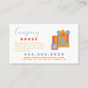 Modern Stuiterhuis Logo Feest Verhuur Carnaval Visitekaartje