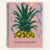 Modern Style Pineapple Personalized Recipe Book Notitieboek (Voorkant)