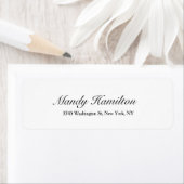 Modern Style Script Creatief Elegant Zwart Wit Etiket (Insitu)