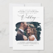 Modern Stylish Boho Wedding Photo Uitnodiging (Voorkant)