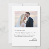 Modern Stylish Calligraphy Script Photo Wedding Bedankkaart (Achterkant)