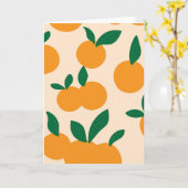 Modern Stylish Citrus Fruit Oranges Pattern Kaart (Gele Bloem)