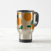 Modern Stylish Citrus Fruit Oranges Pattern Reisbeker (Voorkant rechts)