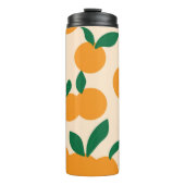 Modern Stylish Citrus Fruit Oranges Pattern Thermosbeker (Voorkant)