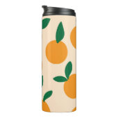 Modern Stylish Citrus Fruit Oranges Pattern Thermosbeker (Geroteerd rechts)