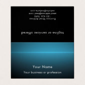 Modern Stylish Custom Text QR Code Technology Visitekaartjes (Buitenkant ongevouwen)