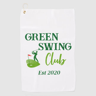 Modern Stylish Golfer Monogram & Name Personalized Golfhanddoek