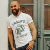 Modern Stylish Last Beer Sip Green Groom Tri-Blend Shirt