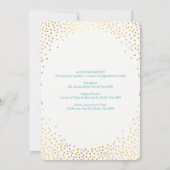 MODERN STYLISH WEDDING mini gold confetti munt Kaart (Achterkant)